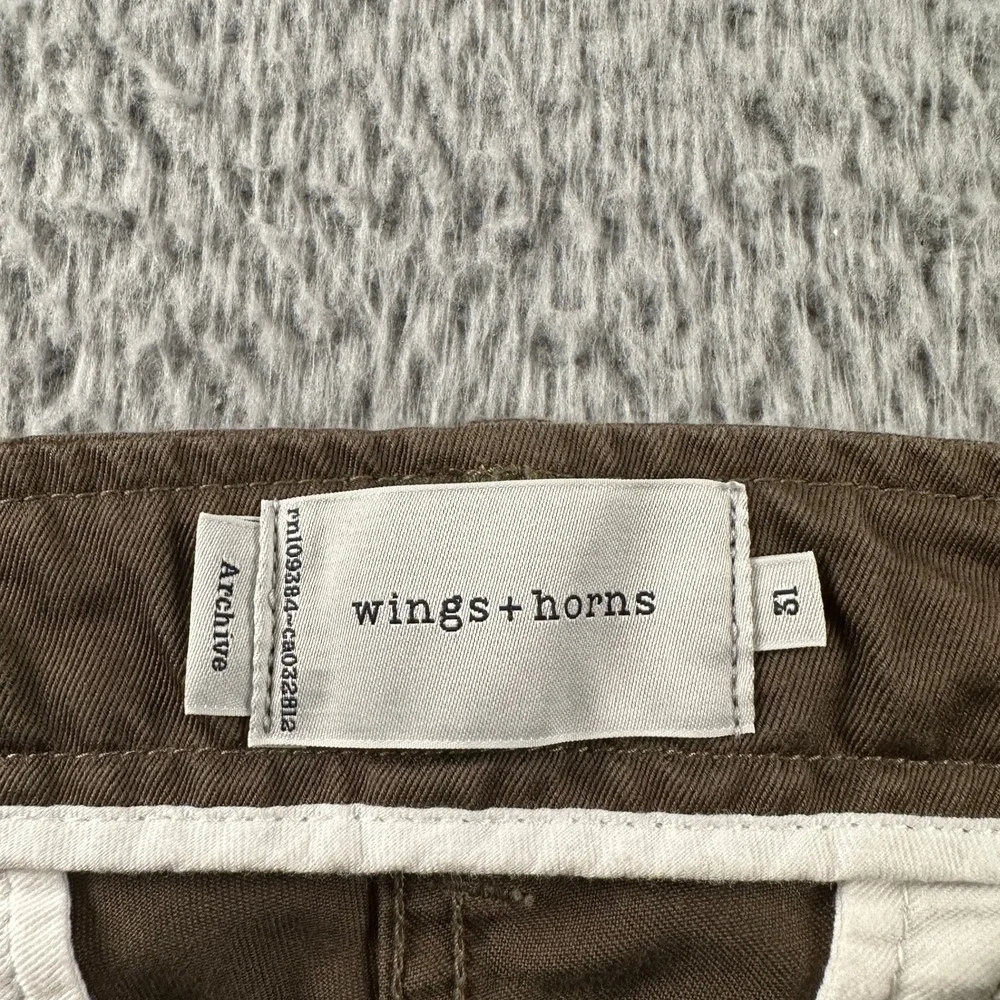 wings+horns Pants Mens 31 Brown Cotton‎ Chino Straight Leg Made in Japan